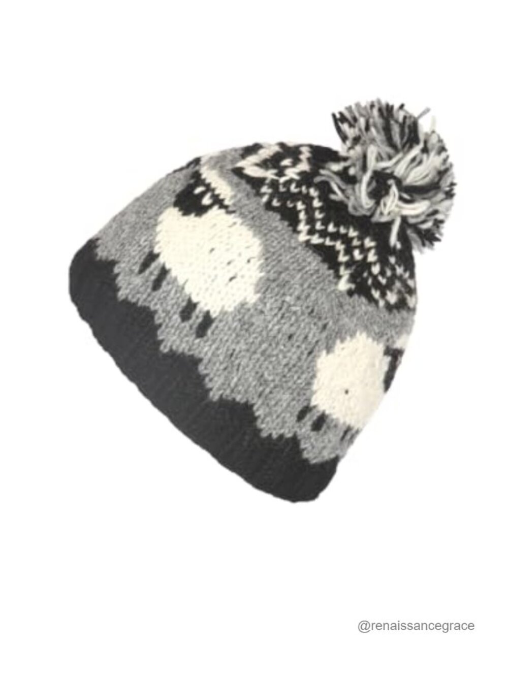 Wool Sherpa Lined Beanie Hat Fleece Lined Knitted Winter Hat